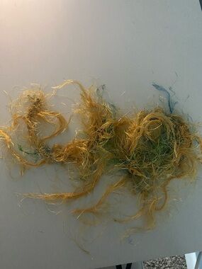 Blonde and Green Accent Statement Earrings